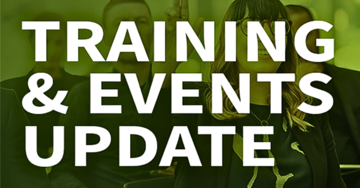 Your training and events update for January