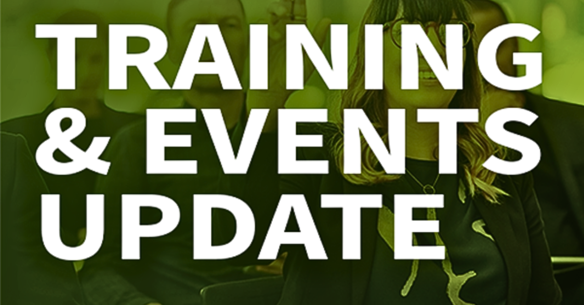 Your training and events update for August